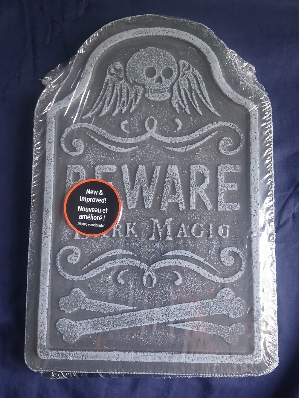 Amscan Gray Beware Tombstone Halloween Prop